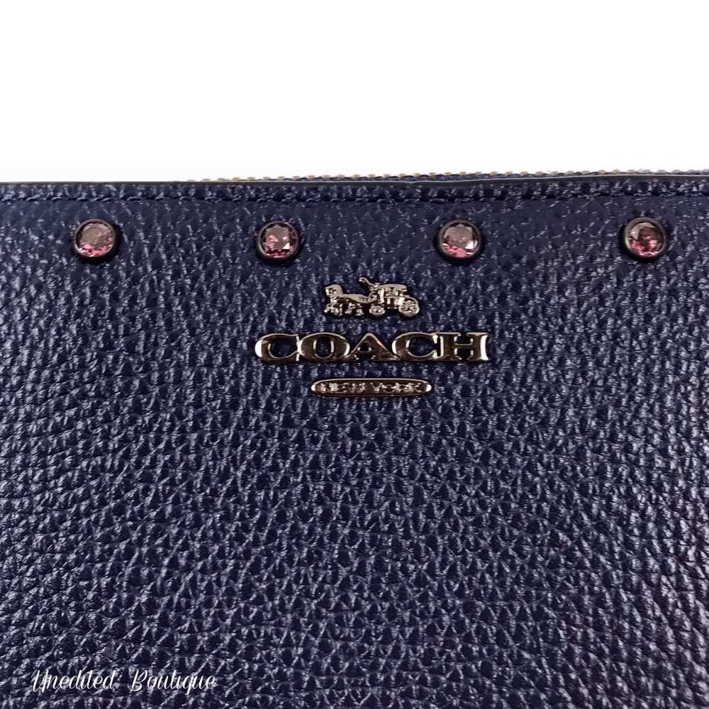 COACH Medium Zip Around Wallet With Crystals - Picture 3 of 6